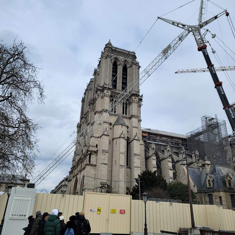 Notre-Dame, mid-resurrection. Paris.
